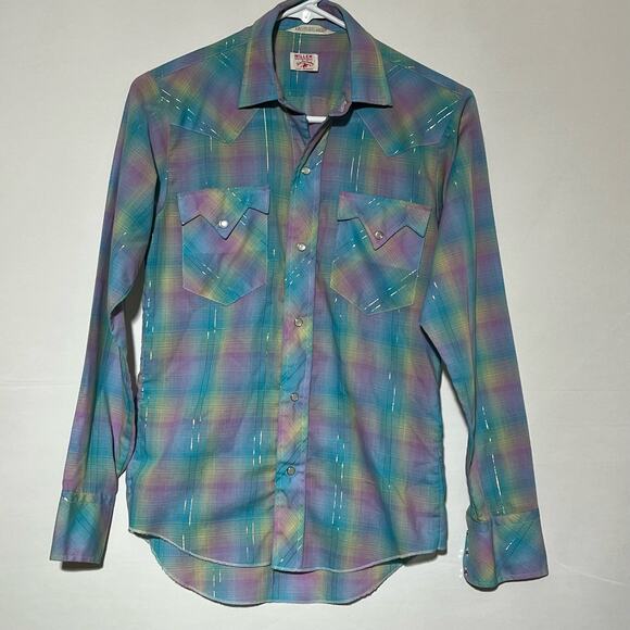 Miller Tops - Miller Long Sleeve Button Up Casual Western Shirt Multicolor Womens Size 16